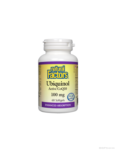Убиквинол (Коензим Q10) 100мг 60 капсули Natural Factors | Ubiquinol Active CoQ10 