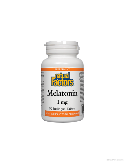 Мелатонин 1 мг x 90 сублингвални таблетки Natural Factors | Melatonin