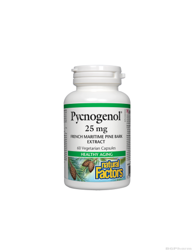 Пикногенол (екстракт от приморски бор) 25мг 60 капсули Natural Factors | Pycnogenol