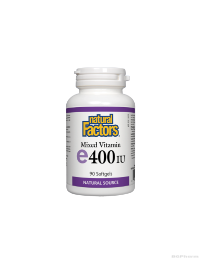 Витамин Е (токофероли микс) х 90 капсули Natural Factors | Vitamin E