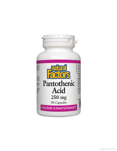 Пантотенова киселина ( Витамин Б5 ) 250мг 90 капсули Natural Factors | Pantothenic Acid