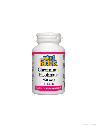 Хром Пиколинат 250 мкг х 90 таблетки Natural Factors | Chromium Picolinate