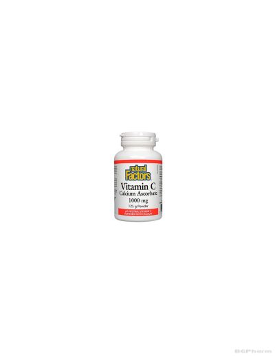 Витамин Ц ( калциев аскорбат ) 1000мг на прах х 125гр / 250 дози Natural Factors | Vitamin C 
