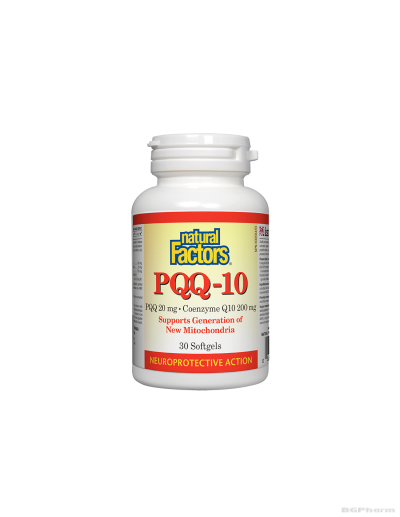 PQQ- 10 Пиролоквинолин квинон 20мг + Коензим Q10 200мг х 30 капсули Natural Factors