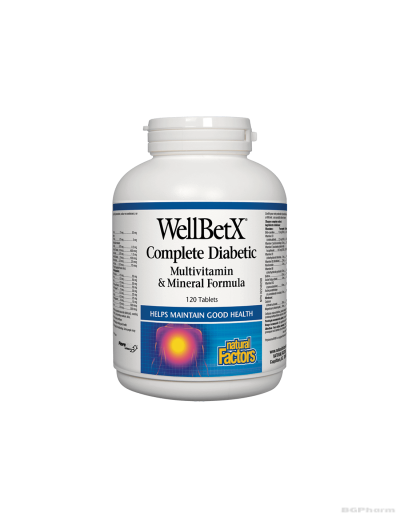 WellBetX® Пълни мултивитамини за диабетици x 120 таблетки Natural Factors