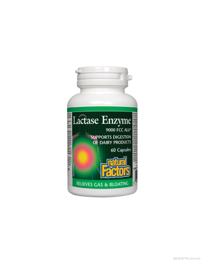Лактаза ензим 250мг х 60 капсули Natural Factors | Lactase Enzyme
