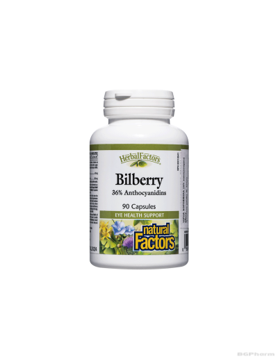 Черна боровинка екстракт x 90 капсули Natural Factors | Bilberry