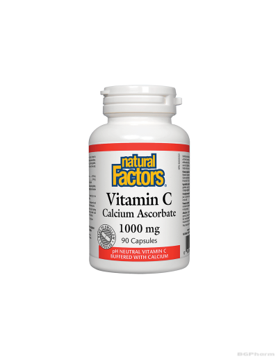 Витамин Ц (калциев аскорбат) 1000мг х 90 капсули Natural Factors | Vitamin C
