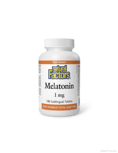 Мелатонин 1мг х 180 сублингвални таблетки Natural Factors | Melatonin