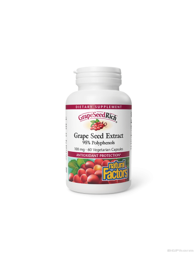 Гроздово семе 100мг х 60 капсули Natural Factors | GrapeSeedRich