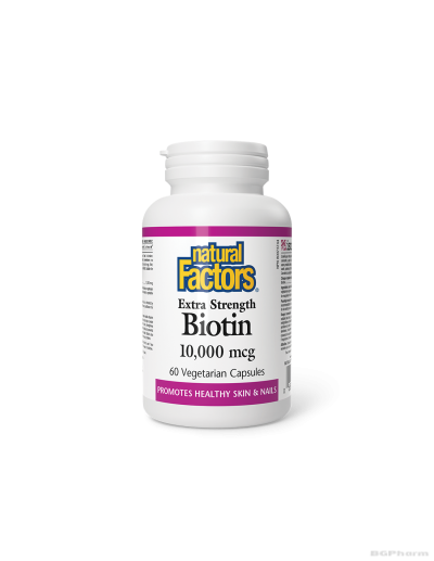 Биотин (Витамин Б7) 10000мг х60 капсули Natural Factors | Biotin