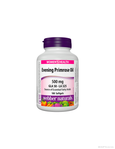 Ultra Prim Масло от вечерна иглика 500мг х 180 капсули Webber Naturals