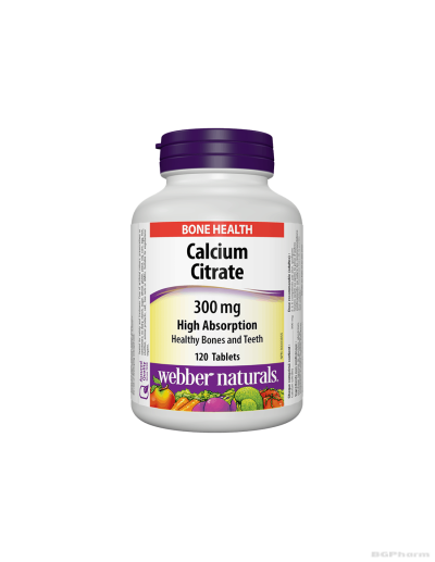 Калций цитрат 300мг  х 120 таблетки Webber Naturals | Calcium Citrate