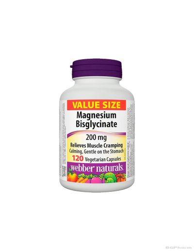 Магнезий бисглицинат (хелат) 200мг х 120 капсули Webber Naturals | Magnesium Chelate
