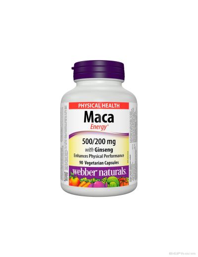 Maca Energy Мака + Корейски женшен х 90 капсули Webber Naturals | Maca + Ginseng