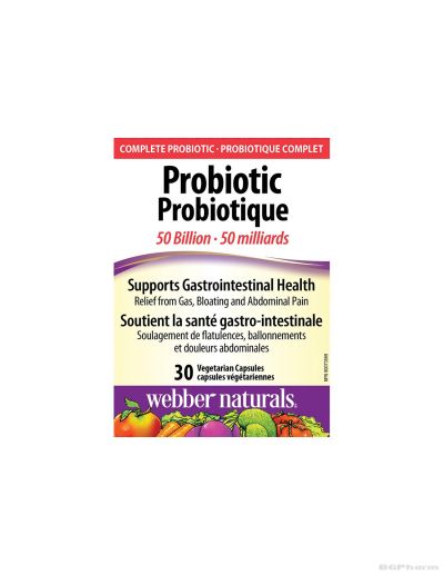 Пробиотик 50 млрд, 10 щама х 30 капсули Webber Naturals | Probiotic 50 Billion