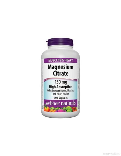 Магнезий цитрат 150мг х 300 капсули Webber Naturals | Magnesium Citrate