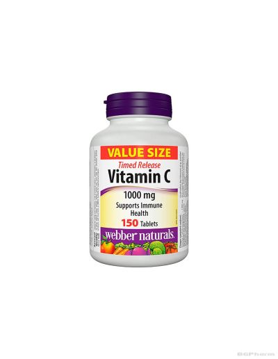 Витамин Ц 1000мг с удължено освобождаване 150 таблетки Webber Naturals | Vitamin C