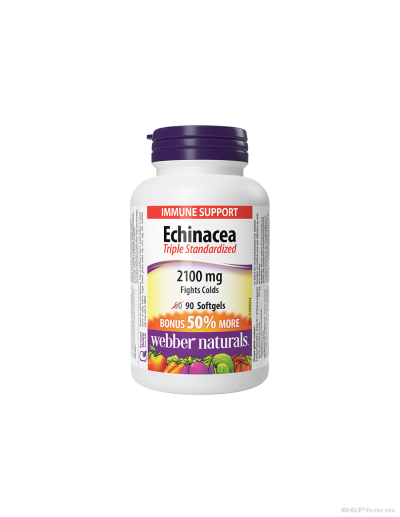 Ехинацея (тройно стандартизиран екстракт) 2100мг х 90  капсули Webber Naturals