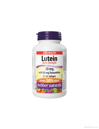 Лутеин 20мг + Зеаксантин 3.5мг х 45 капсули Webber Naturals | Lutein+zeaxanthin