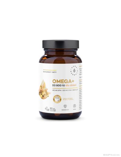 Омега-3 500мг + Витамин Д3 800 IU х 60 капсули Aura Herbals (имунитет, мозъчна функция)