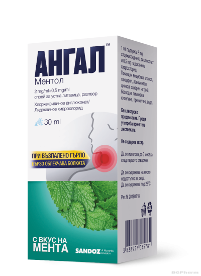 АНГАЛ МЕНТА спрей за гърло х 30мл SANDOZ