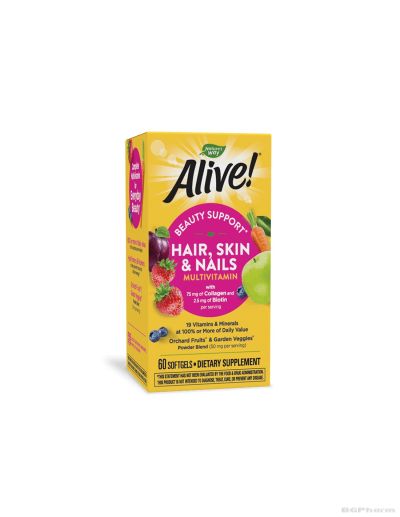 Алайв Мултивитамини за коса, кожа и нокти х 60 капсули Nature’s Way | Alive Hair, Skin & Nails Multivitamin 