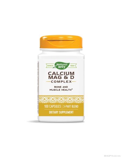 Калций + Магнезий и Витамин Д3 х 100 капсули Nature’s Way | Calcium Magnesium & D3