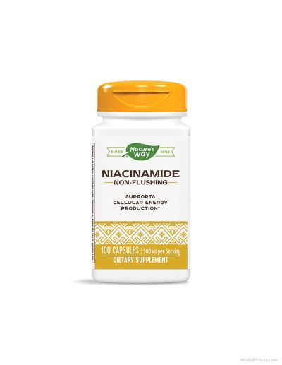 Ниацинамид (Витамин Б3) 500 мг х 100 капсули Nature’s Way | Niacinamide No-Flush