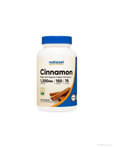 Цейлонска канела 600 мг х 150 капсули Nutricost | Cinnamon
