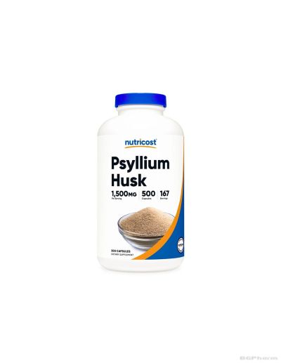 Псилиум хуск 500 мг х 500 капсули Nutricost | Psillium Husk