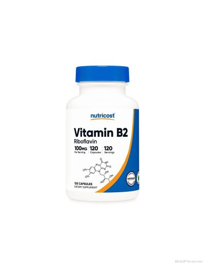 Витамин Б2 ( рибофлавин ) 100 мг х 120 капсули Nutricost | Riboflavin B2