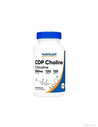 Цитиколин + холин за памет и концентрация 300мг х 120 капсули Nutricost | CDP Choline + Choline
