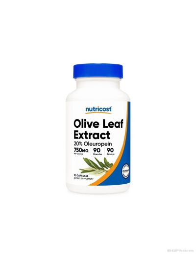 Маслина лист 750 мг х 90 капсули за сърдечно здраве и имунитет Nutricost  | Olive Leaf