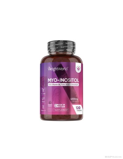 Мио-инозитол + фолиева киселина, витамин В6 и хром х 120 таблетки Weight World