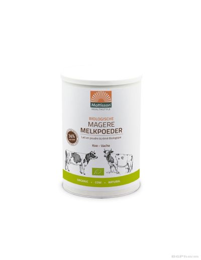 Био обезмаслено мляко на прах х 450 гр Mattisson Healthstyle