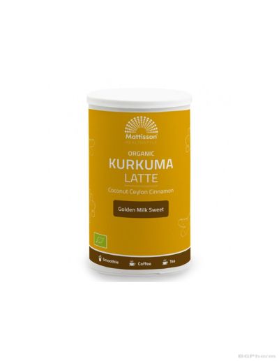 Био Лате Куркума с Кокос и Цейлонска канела х 175 гр на прах Mattisson Healthstyle