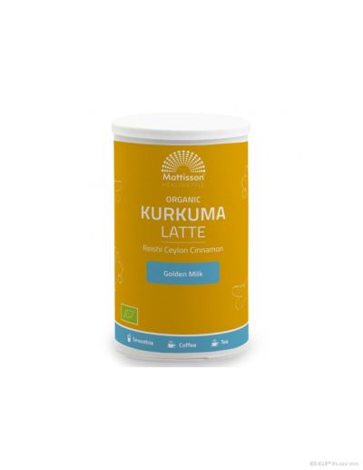 Лате Куркума с Рейши и Цейлонска канела Био х 160 гр Mattisson Healthstyle