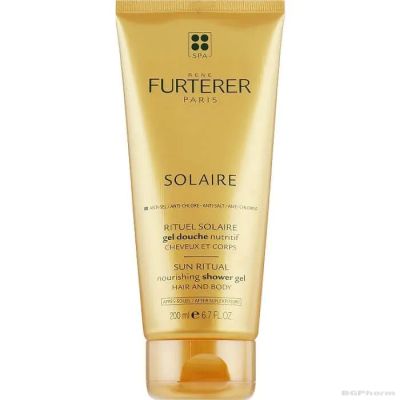 Solaire Подхранващ душ-гел след излагане на слънце 200 мл | Rene Furterer