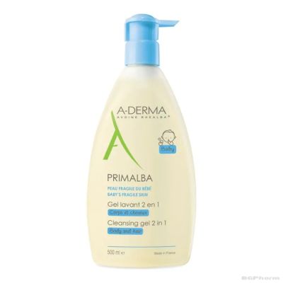 А-дерма ПРИМАЛБА Почистващ гел 2в1 за коса и тяло 500 мл | Primalba  A-Derma