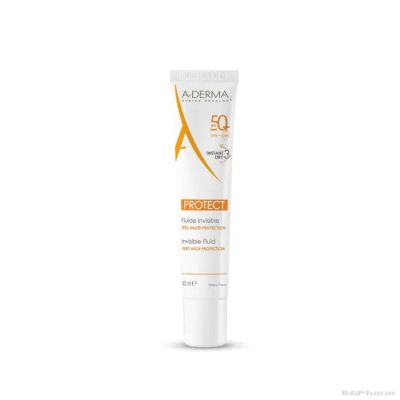 А-дерма ПРОТЕКТ Слънцезащитен невидим флуид SPF50+ 40 мл | A-Derma Protect AD
