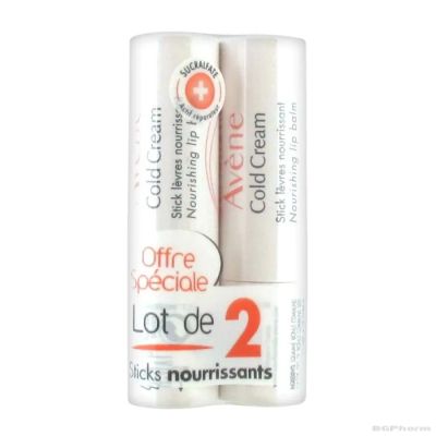 Авен КОЛД КРЕМ Подхранващ стик за устни 2 х 4 гр ПРОМО ПАКЕТ | Cold cream Avene
