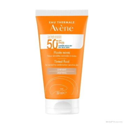 Авен СЪН SPF50+ Слънцезащитен тониран флуид за лице 50 мл | Avene Sun