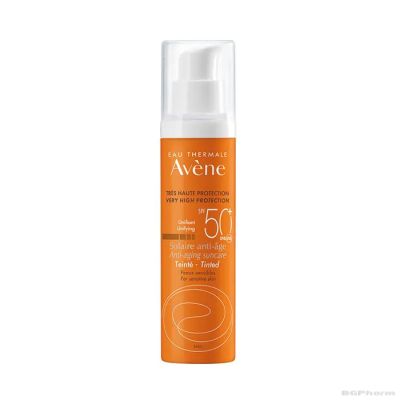 Авен СЪН SPF50+ Слънцезащитен тониран анти-ейдж крем против фотостареене 50 мл | Avene Sun