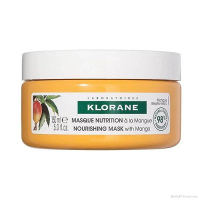КЛОРАН Хидратираща маска за суха коса с масло от МАНГО 250 мл | Klorane Mango