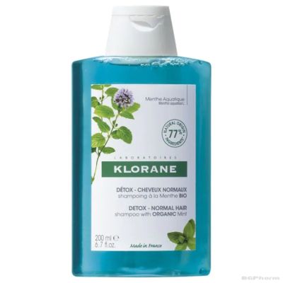 КЛОРАН Детоксикиращ шампоан ВОДНА МЕНТА 200 мл | Klorane Mint