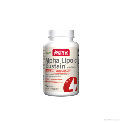Алфа Липоева Киселина 300 мг + Биотин х 120 капсули ДЖАРОУ | Jarrow Formulas Alpha Lipoic Sustain + Biotin