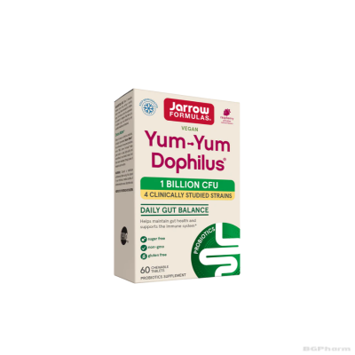 ЯМ-ЯМ ДОФИЛУС Пробиотик 1 млрд CFU х 60 дъвчащи таблетки ДЖАРОУ | Jarrow Formulas Yum-Yum Dophilus®