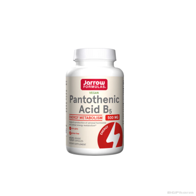 Пантотенова Киселина (Витамин Б5) 500мг х 100 капсули ДЖАРОУ | Jarrow Formulas Pantothenic Acid B5