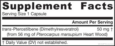 Птеростилбен 50 мг х 60 капсули ДЖАРОУ | Jarrow Formulas Pterostilbene